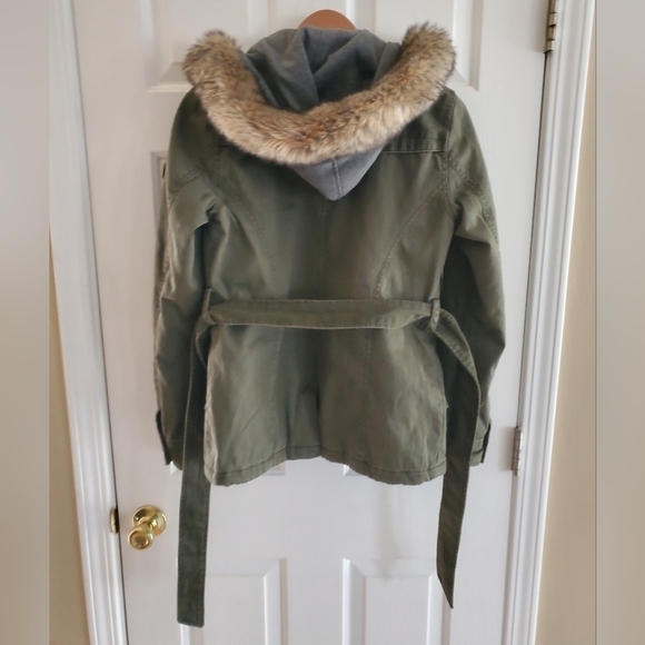 Buffalo Outerwear by David Bitton Green Faux Fur coat XS - Picture 5 of 10